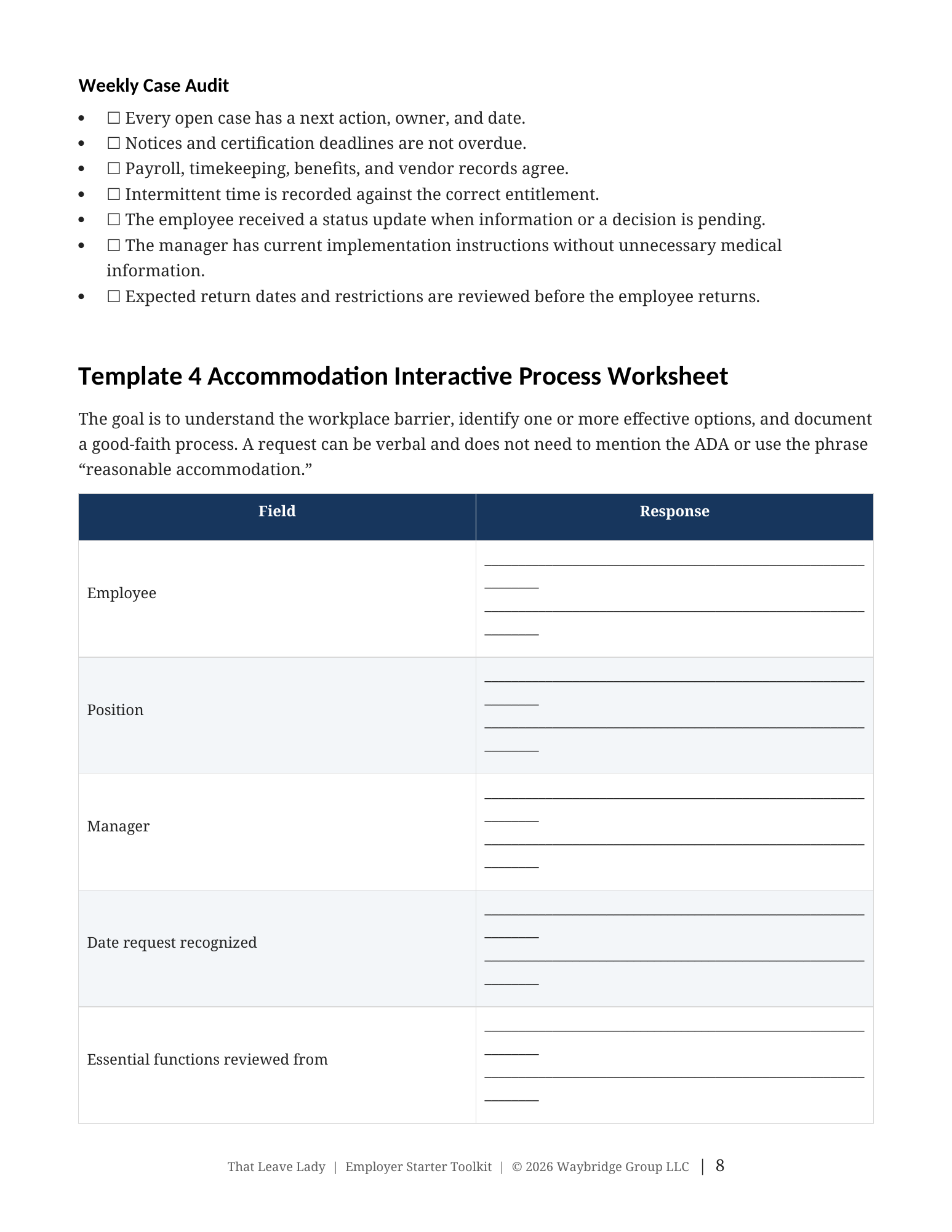 Accommodation worksheet preview